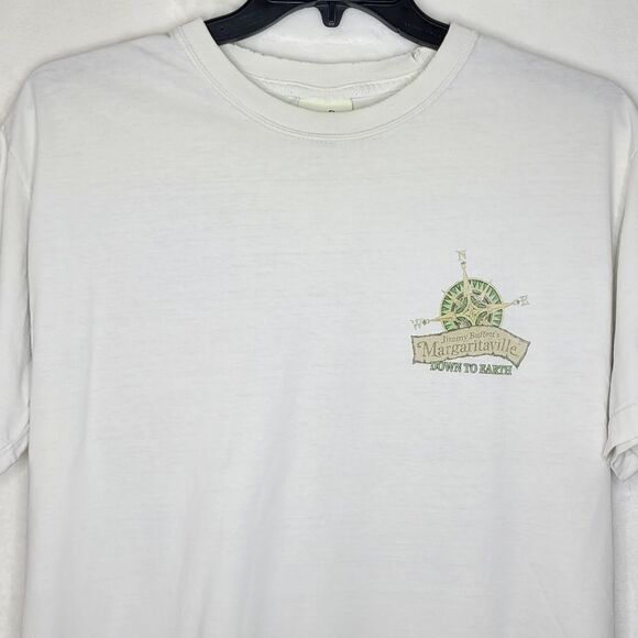 Y2K Jimmy Buffett's Margaritaville White Short Sleeve Tee Shirt Size Large - Picture 2 of 11